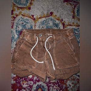 American Eagle Brown Cargo Tie Shorts